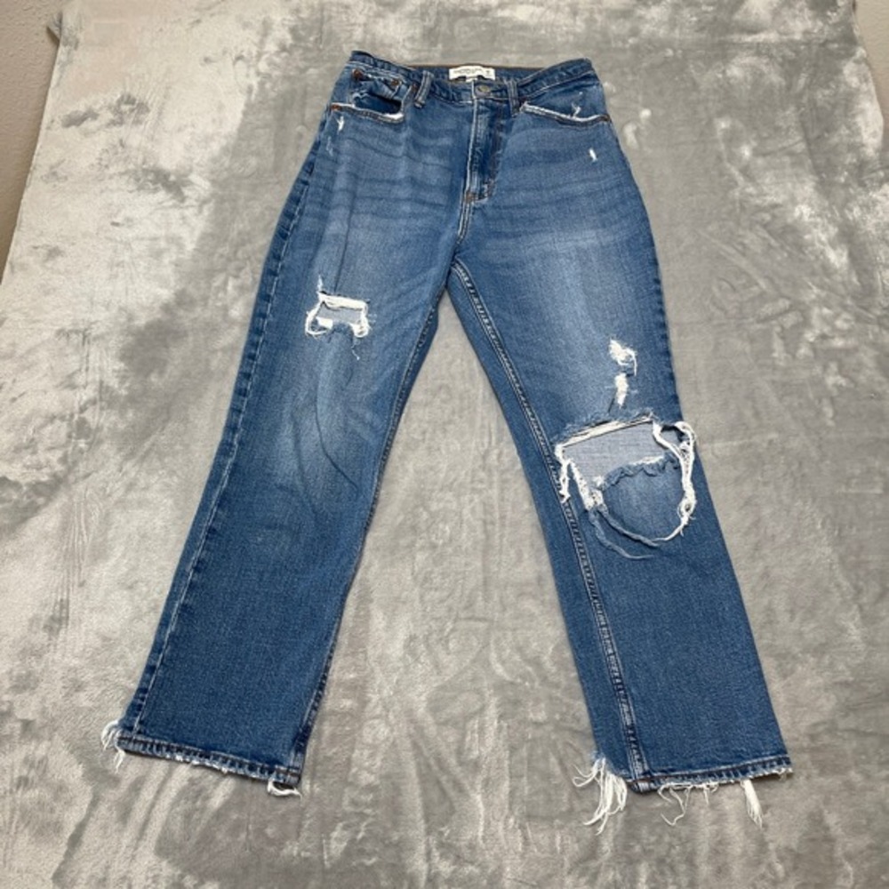 Abercrombie Women's Jeans‎ Size 26 The Ankle Straight Ultra High Rise Ripped